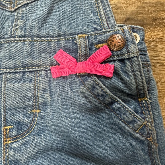 OshKosh B’gosh Girls Denim Overalls Size 2 Lined Warm Pink - Picture 8 of 8